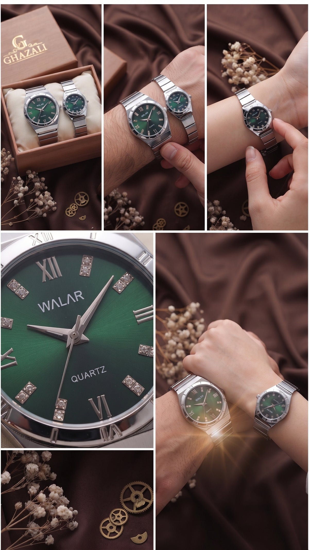 Ghazali Emerald Couple Watch Set