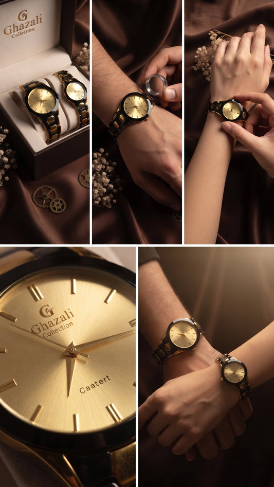 Ghazali Golden Couple Watch Set