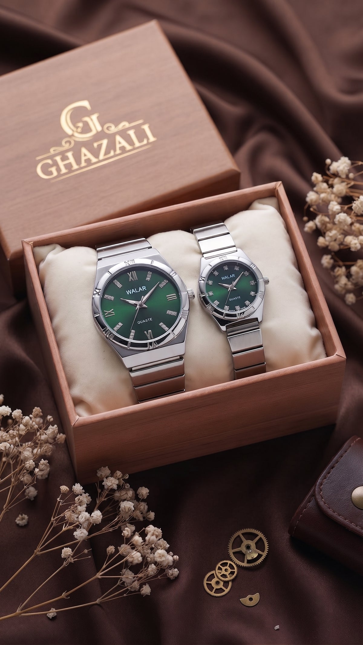 Ghazali Emerald Couple Watch Set