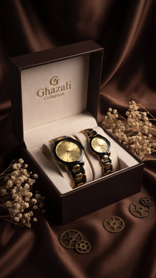 Ghazali Golden Couple Watch Set