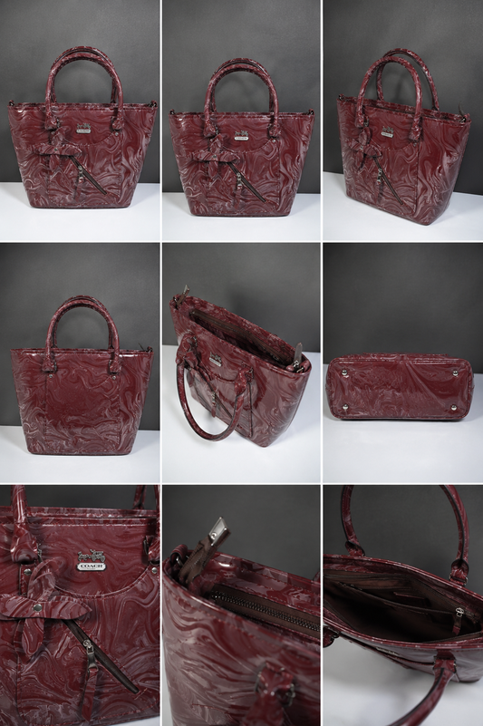 Ghazali Maroon Luxe Tote Bag