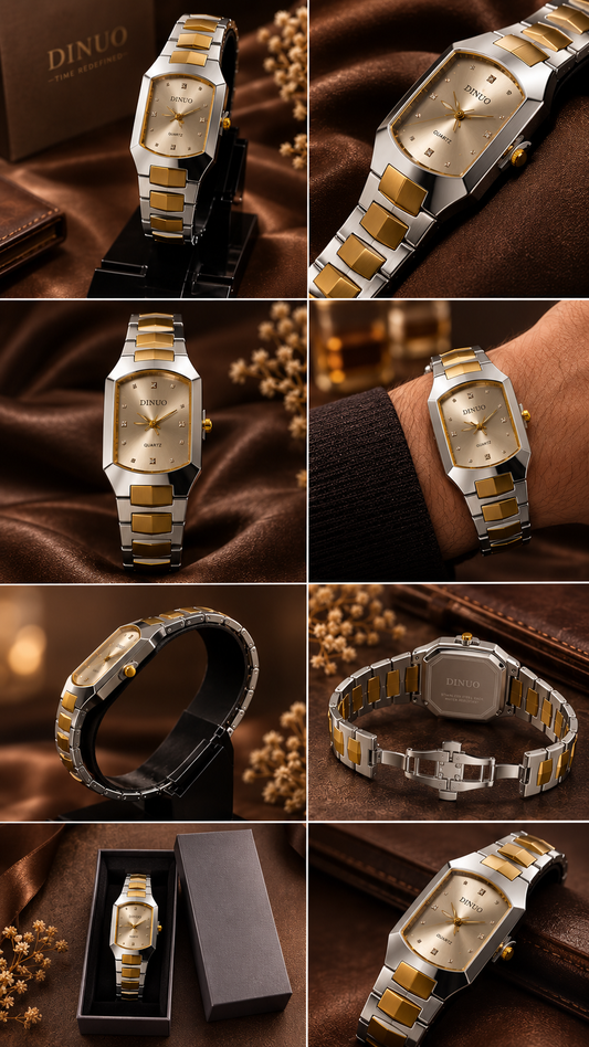 DINUO Luxe Two-Tone Watch