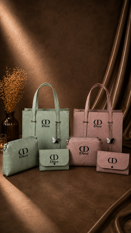 Ghazali Blush Elegance – 3-Piece Bag Set